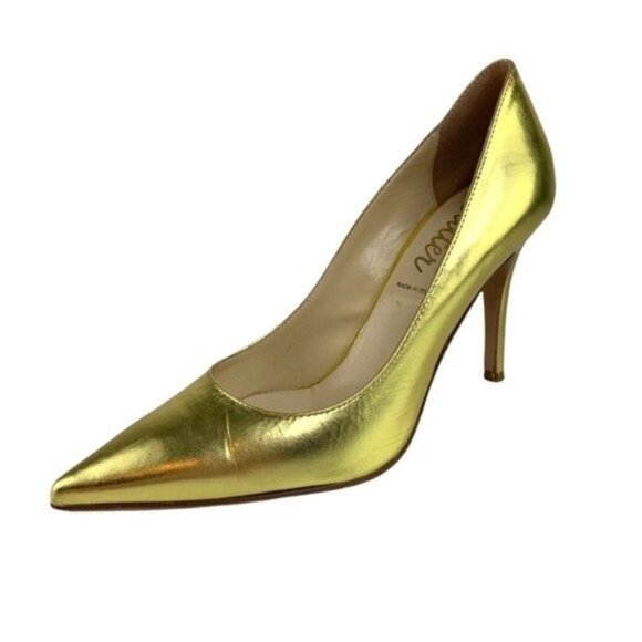 Butter Shoes - Butter Gold Metallic Pointy Toe Heels